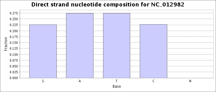 Nucleotide composition on the direct strand